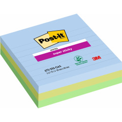 Märkmepaber 3M Post-it® Super Sticky Oasis 101mmx101mm 3tk/pk 70L