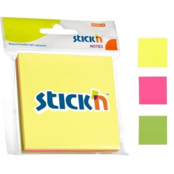 Līmlapiņas StickN 21093 Magic pads 76x76mm, 3x50 lapiņas, neona krāsu asorti