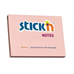 Клейкие листки Stick´N 21151 76x102мм розовые