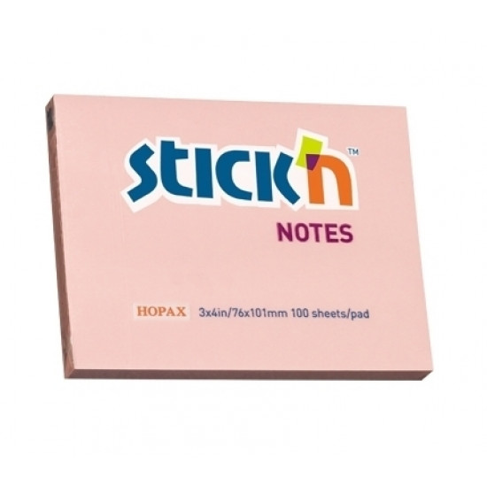 Клейкие листки Stick´N 21151 76x102мм розовые