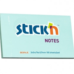 Līmlapiņas StickN 21155, 76x127mm, 100 lapiņas, gaiši zilas