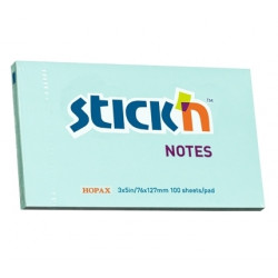 Līmlapiņas StickN 21155, 76x127mm, 100 lapiņas, gaiši zilas