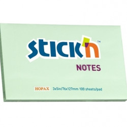 Līmlapiņas StickN 21156, 76x127mm, 100 lapiņas, gaiši zaļas