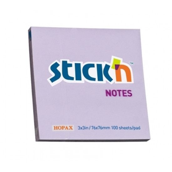 Līmlapiņas StickN 21403, 76x76mm, 100 lapiņas, violetas