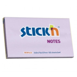 Līmlapiņas StickN 21405 Z-veida 76x127mm, 100 lapiņas, violetas