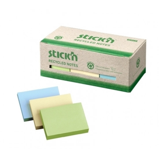 Клейкие листки Stick´N 21407 Eco 38x51мм, 12 в упаковке