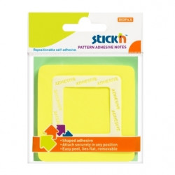 *Līmlapiņas StickN 21541 Pattern adhesive 70x70mm, 50 lapiņas, neona dzeltenas