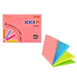 *Līmlapiņas StickN 21572 Magic pads 76x101mm, 4x25 lapiņas, spilgto krāsu asorti