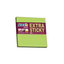 Līmlapiņas StickN 21672 Extra sticky 76x76mm, 90 lapiņas, zaļa