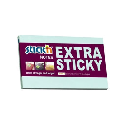 *Līmlapiņas StickN 21667 Extra sticky 76x127mm, 90 lapiņas, zilas