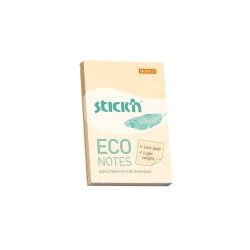 Līmlapiņas StickN 21741 Eco 76x51mm, 100 lapiņas, dzeltens