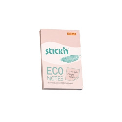 Līmlapiņas StickN 21742 Eco, 76x51mm, 100 lapiņas, rozā