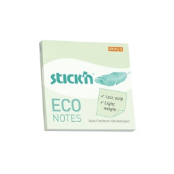 Līmlapiņas StickN 21748 Eco 76x76mm, 100 lapiņas, zaļas