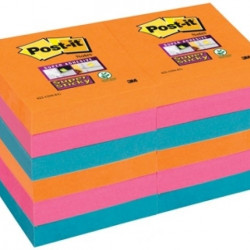 *Līmlapiņu kubs 3M Super Sticky 51x51mm 12x90 Bangkok, 3 krāsas