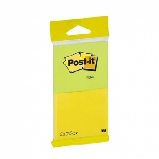 *Līmlapiņas 3M Post-It T6720-YG, 2x75 lapiņas