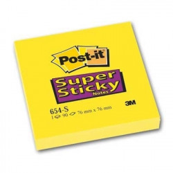 Līmlapiņas 3M Post-It Super Sticky 76x76mm, 90 lapiņas, dzeltenas