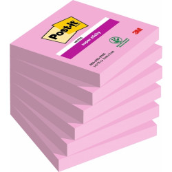 *Līmlapiņas 3M Post-it Super Sticky TropicalPink 76x76mm, 90 lapiņas