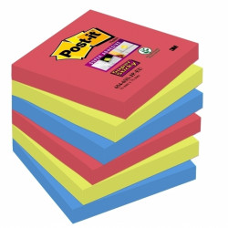 Клейкие листики  3M Post-it Super Sticky 76x76мм Bora Bora 6тк в упаковке