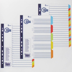 Plastikāta sadalītājs Forpus A4, 1-10, krāsains