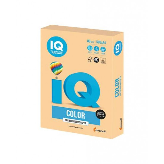 Krāsains papīrs IQ A4, 160g/㎡, 250 loksnes, GO22, Gold