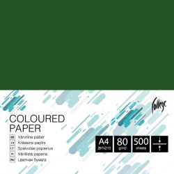 Krāsains papīrs College A4, 80g/m², 500 loksnes, CC51, Deep green