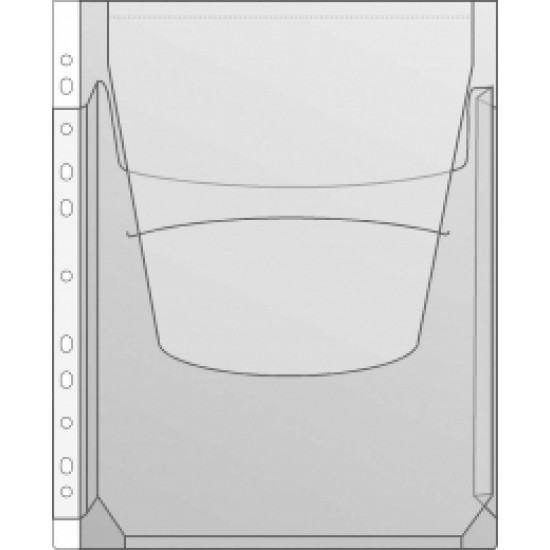 Dokumentu kabata Prolexplast A4, ar klapi, caurspīdīga