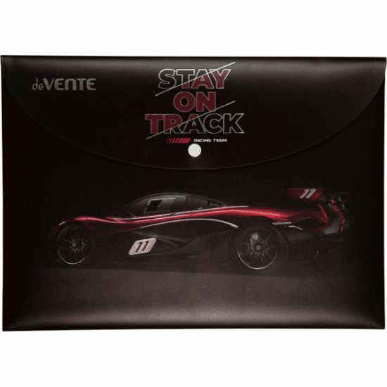 *Mape-aploksne ar pogu deVente Stay On Track A4, 0.18mm