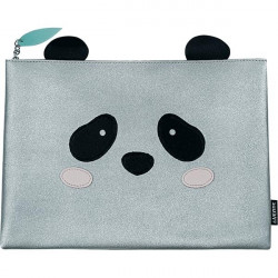 *Mape ar rāvējslēdzēju deVente Panda A4 33x24x1.5cm, ādas imitācijas, pelēka