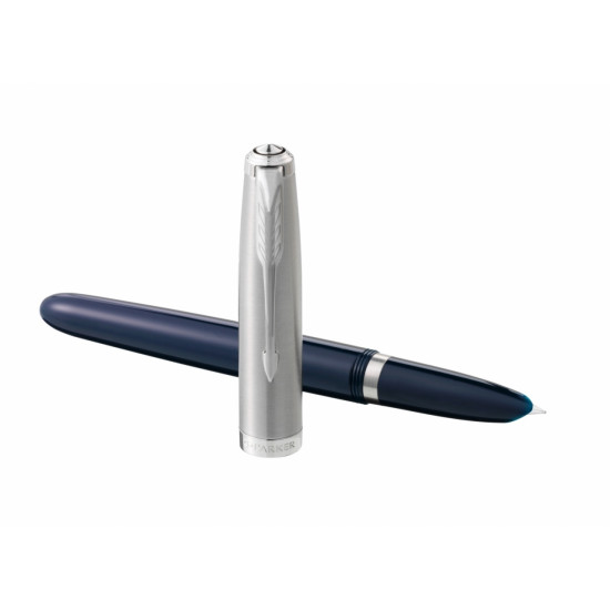 Перьевая ручка, Parker, Parker 51, Core Midnight Blue CT Fine, с чернилами