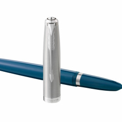 Перьевая ручка, Parker, 51,  Core Teal Blue CT Fine, с чернилами