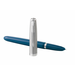 Перьевая ручка, Parker, 51,  Core Teal Blue CT Fine, с чернилами