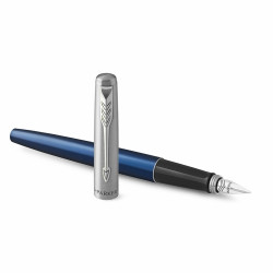 *Tintes pildspalva Parker Jotter Royal Blue CT Medium Blue, tumsi zils/sudraba korpuss