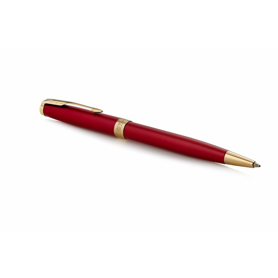 Lodīšu pildspalva Parker Sonnet Red GT, 0.7mm, melna