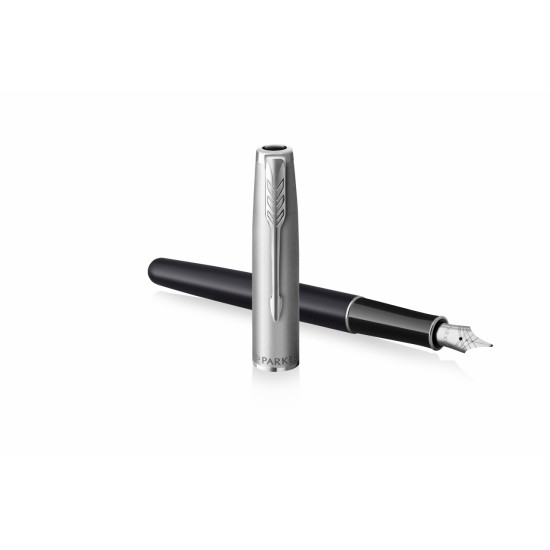 *Tintes pildspalva Parker Sonnet Essential Black Fine, melns korpuss