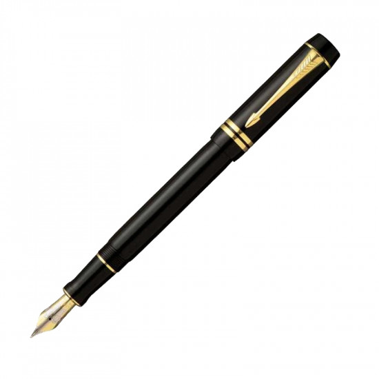 *Tintes pildspalva Parker Duofold Black GT Fine