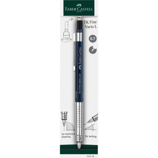 Mehaaniline harilik pliiats Faber-Castell TK-FINE VARIO L 0.7mm tumesinine