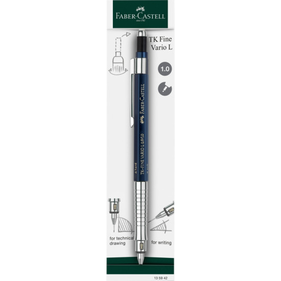 Mehaaniline harilik pliiats Faber-Castell TK-FINE VARIO L 1.0mm tumesinine