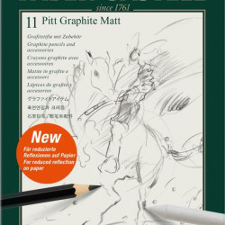 Zīmuļu komplekts Pitt Graphite Matt, 11gab/iep