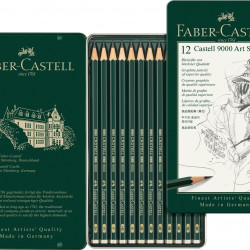 Zīmuļu komplekts Faber Castell 9000 8B-2H, 12gab/iep