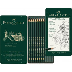 Zīmuļu komplekts Faber Castell 9000 8B-2H, 12gab/iep