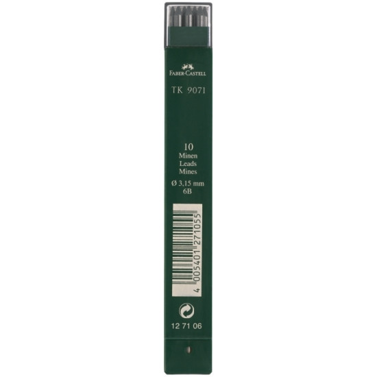 Грифель для механического карандаша Faber-Castell  Т 9071 3.15мм 6B (P)