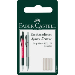 Dzēšgumijas mehaniskajam zīmulim Faber-Castell Grip matic 1375/77, 3gab/iep.,