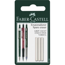 Dzēšgumijas mehāniskajam zīmulim Faber-Castell 1345/1347, 3gab/iep, baltas