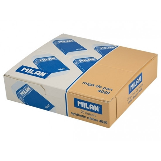 Dzēšgumija Milan 4020, 55x23x13mm, balta