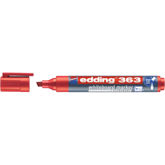 Tāfeles marķieris Edding 363, 1-5mm, nošķelts, sarkans