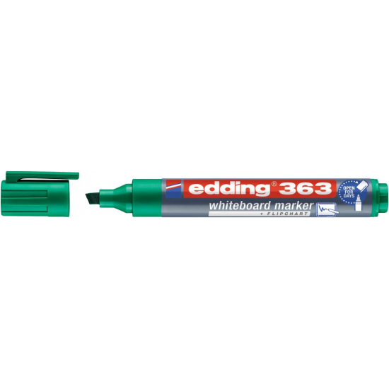 Tāfeles marķieris Edding 363, 1-5mm, nošķelts, zaļš