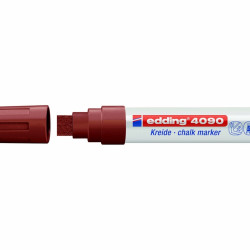 *Stikla virsmu marķieris - šķidrais krīts Edding 4090 4-15mm, nošķelts, brūns (P)