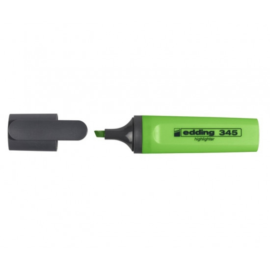 Teksta marķieris Edding 345, 1-5mm, nošķelts, zaļš