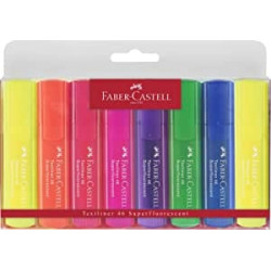 Teksta marķieru komplekts Faber-Castell Superflourescent 1-5mm, nošķelti 8 krāsas