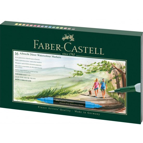 Akvareļu marķieri Faber-Castell Albrecht Dürer 16 krāsas